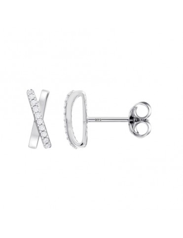 Pendientes Lotus Silver Cruzados con Circonitas LP3951-4/1