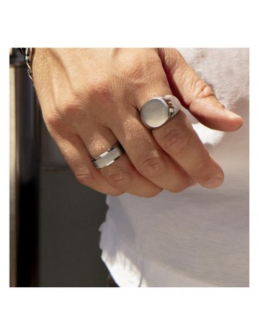 Anillo Lotus Style Cepillado con Línea Central LS2395-3/124