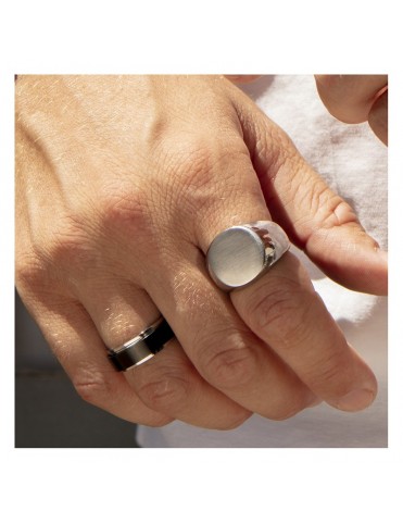 Anillo Lotus Style Sello Liso Pulido LS2399-3/122