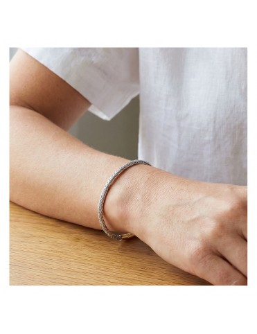 Pulsera Lotus Style Cordón Trenzado Acero con Cierre Dorado LS2623-2/1