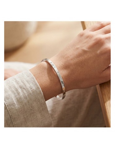 Pulsera Lotus Style Rígida con Circonitas Engastadas LS2650-2/1