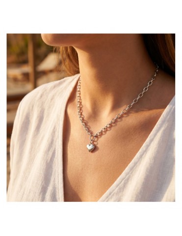 Collar Lotus Style Cadena con Colgante Corazón LS2652-1/1