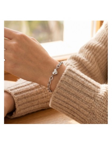 Pulsera Lotus Style Cadena con Colgante Corazón LS2652-2/1