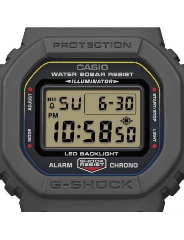 Reloj Casio G-SHOCK Gris Correa de Tela con Cierre FIDLOCK DW-5600MNC-8A2ER