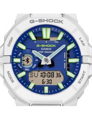 Reloj Casio G-SHOCK G-SQUAD Bluetooth Blanco Esfera Azul GBA-950-7A2ER