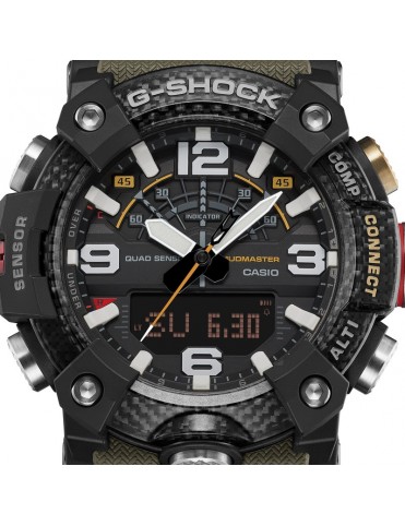 Reloj Casio G-SHOCK Mudmaster Carbono Bluetooth Negro y Verde Oliva GG-B100X-1A3ER