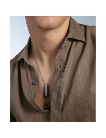 Collar Viceroy Hombre Acero con Placa de Lapislázuli 55 cm 14382C01013