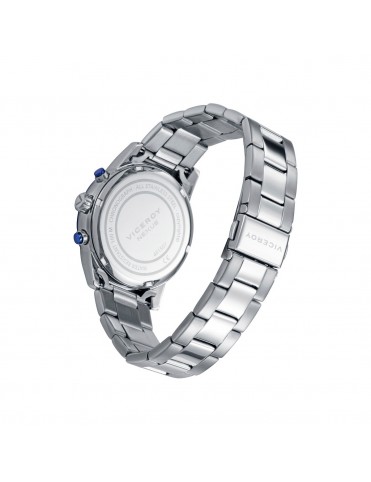 Reloj Viceroy Hombre Abraham Mateo Cronógrafo Esfera Azul Brazalete de Acero 401507-37