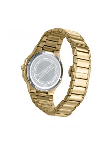 Reloj Viceroy Hombre Laura Escanes Hexagonal Dorado Cristal de Zafiro 45111-27