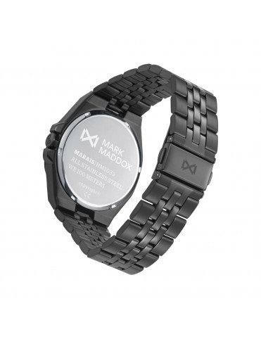 Reloj Mark Maddox Hombre Acero Negro Esfera Negra 41 mm HM1033-55