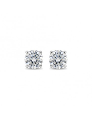 Pendientes De Oro Blanco...