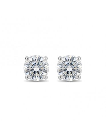 Pendientes De Oro Blanco...