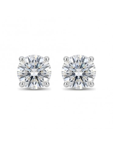 Pendientes De Oro Blanco...