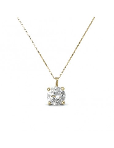 Collar De Oro Amarillo Con...
