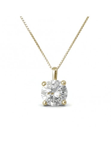 Collar De Oro Blanco Con...
