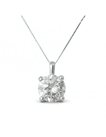 Collar De Oro Blanco Con...