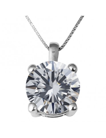 Colgante De Oro Blanco Con...