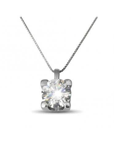 Colgante De Oro Blanco Con...