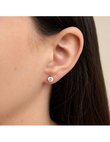 Pendientes De Oro Blanco Con Diamantes De Laboratorio 1 Quilate PT061309/1K