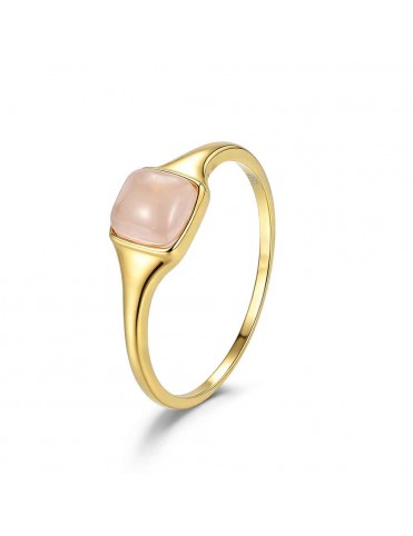 Anillo con Cuarzo Rosa en...