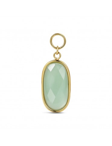 Charm Oval con Piedra Verde...