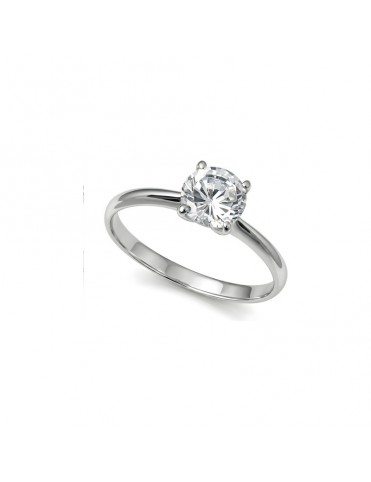 Anillo Solitario De Oro...