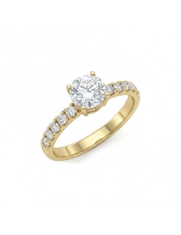 Anillo De Oro Amarillo Con...