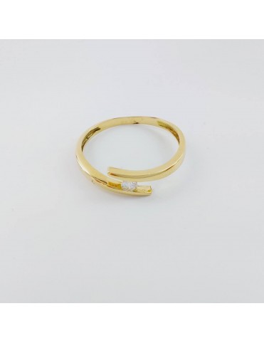Solitario de Oro Amarillo 18K con Brillante 0,04 ct Abierto 03400121SFA4