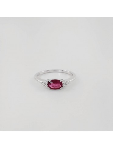 Anillo de Oro Blanco 18K...