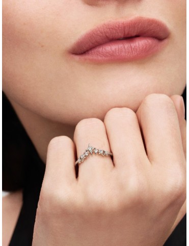 Anillo Pandora Moments Tiara Estrellas Plateado Talla 54 134946C01-54