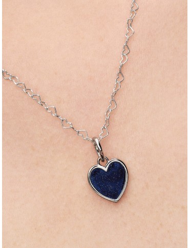 Charm Pandora Moments Colgante Corazón Grabable Azul 735088C01
