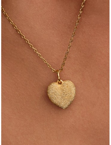 Charm Pandora Moments Colgante Corazón Volumen Textura Dorado 765073C00