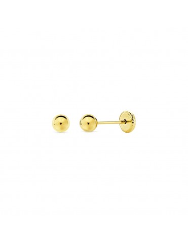 Pendientes de Bolita de Oro...