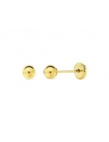 Pendientes de Bolita de Oro...