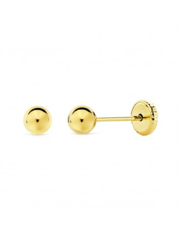 Pendientes de Bolita de Oro...