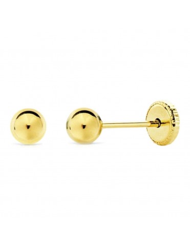 Pendientes de Bolita de Oro...