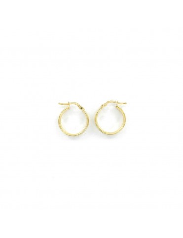 Pendientes de Aro de Oro Amarillo 18K 4 x 15 mm 12490318P