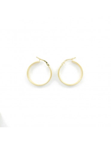 Pendientes de Aro de Oro Amarillo 18K 4 x 20 mm 12490319P
