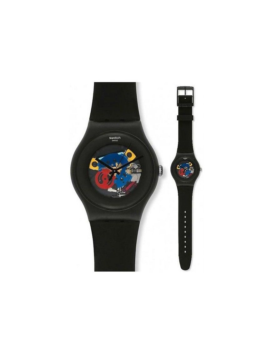 RELOJ SWATCH UNISEX BLACK LACQUEREDSUOB101