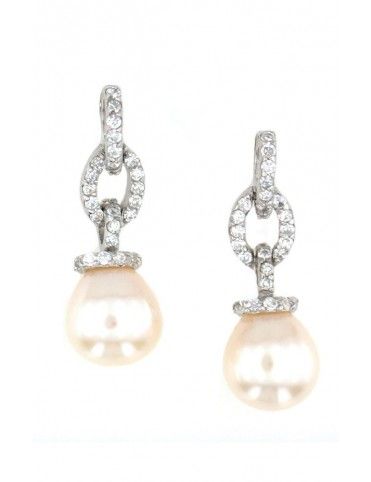 PENDIENTE PLATA CIRCONITAS PERLA WY346E01
