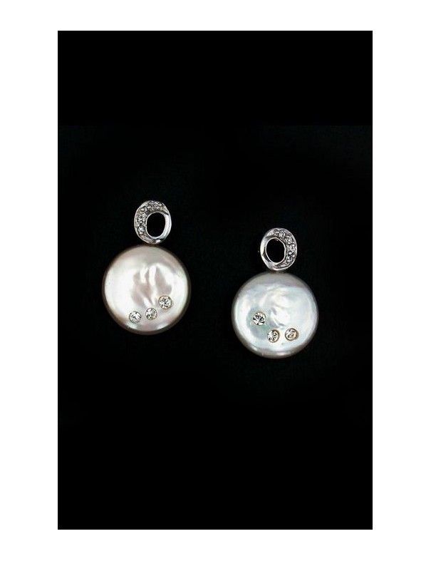 PENDIENTE PLATA CIRCONITAS PERLA ES2666