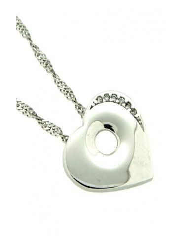 COLLAR PLATA CORAZON CIRCONITAS KU1397/SNG0030