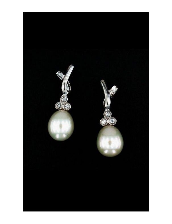 PENDIENTE PLATA CIRCONITAS PERLA WY279E01