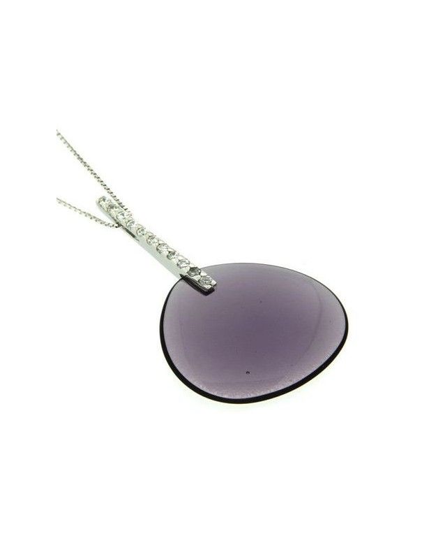 COLLAR PLATA CIRCONITAS OJO GATO SP0373/CHAIN