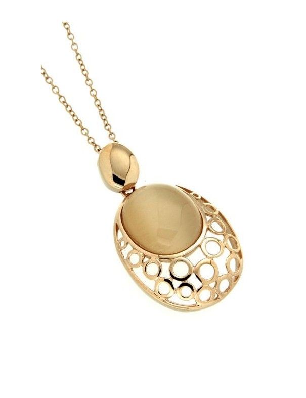 COLLAR PLATA OJO DE GATO SP0465/CN0001-RR