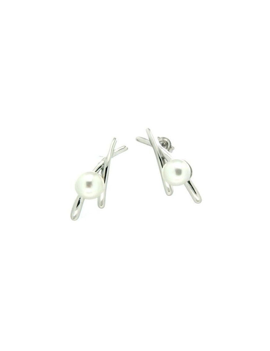 PENDIENTES PLATA PERLA SE0518