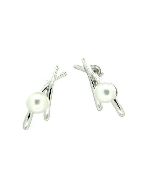 PENDIENTES PLATA PERLA SE0518