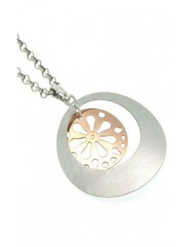 COLLAR PLATA BICOLOR AGOR176/DOC80