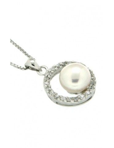 COLLAR PLATA PERLA CIRCONITAS HBP1855/CHAIN