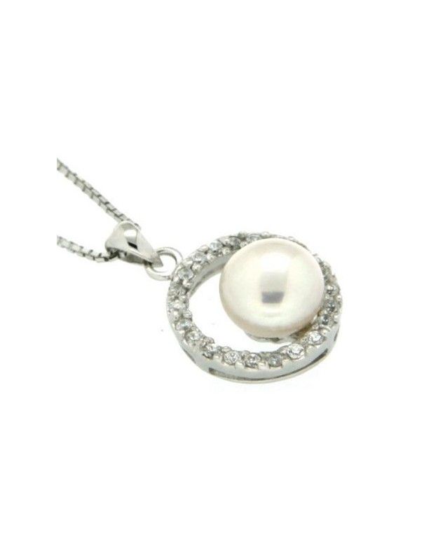 COLLAR PLATA PERLA CIRCONITAS HBP1855/CHAIN